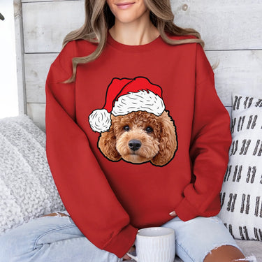 Novelty Pet Face Christmas Sweatshirt
