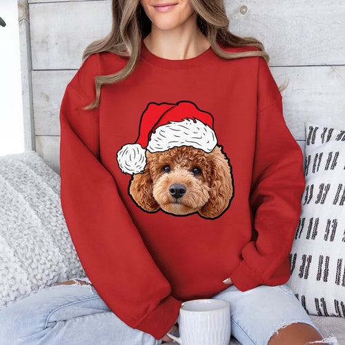 Novelty Pet Face Christmas Sweatshirt