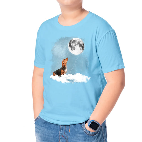 Lifestyle Youth TShirt Mock Up - Light Blue