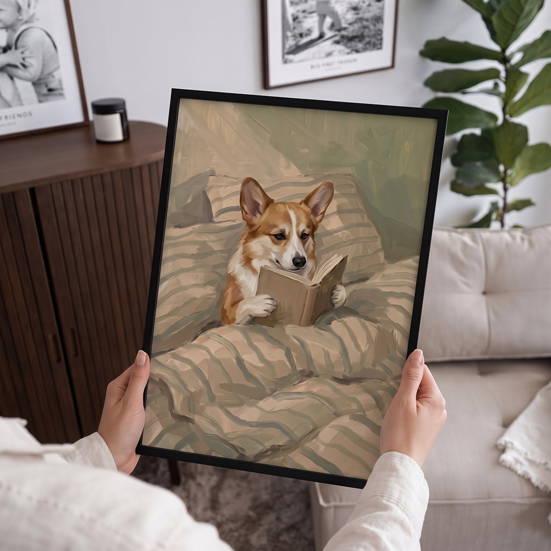 Bedtime Reading Pet Portrait