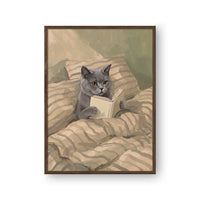 Bedtime Reading Pet Portrait