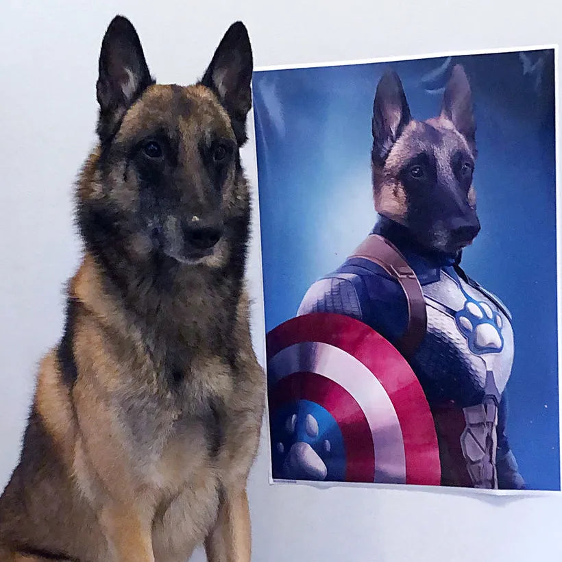 Captain Pawmerica - Custom Pet Poster
