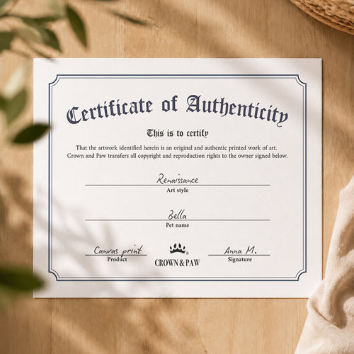 Certificate of Authenticity
