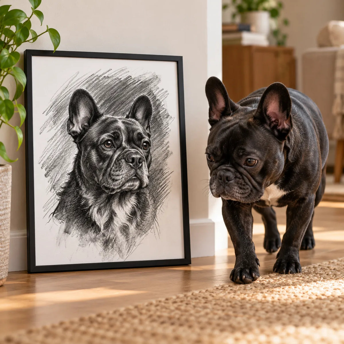 Charcoal Pet Portrait