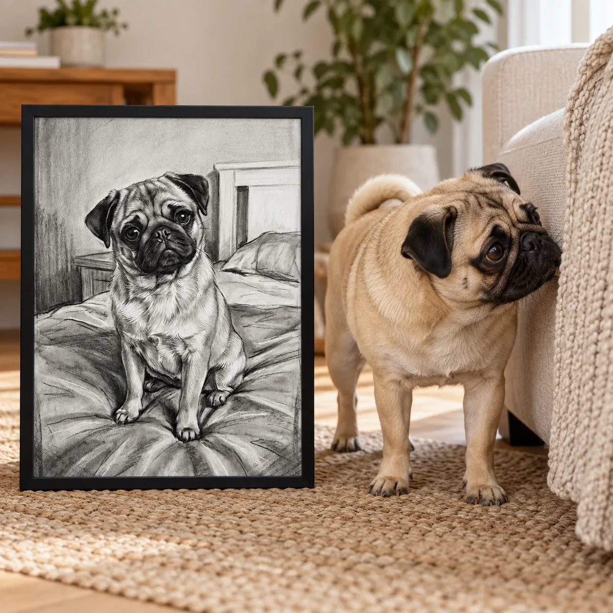 Charcoal Pet Portrait
