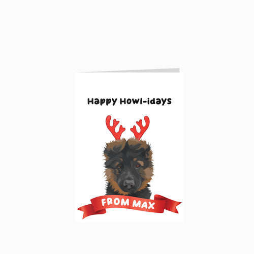 Happy Howlidays Christmas Cards - Custom Pet Greetings Cards