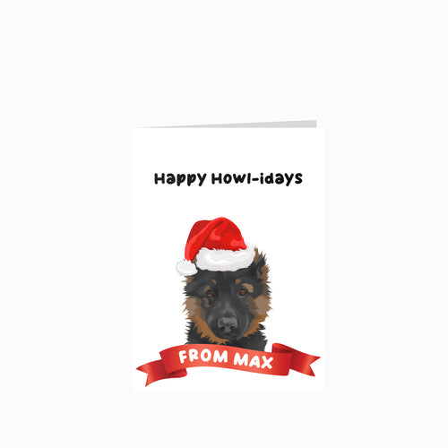 Happy Howlidays Christmas Cards - Custom Pet Greetings Cards