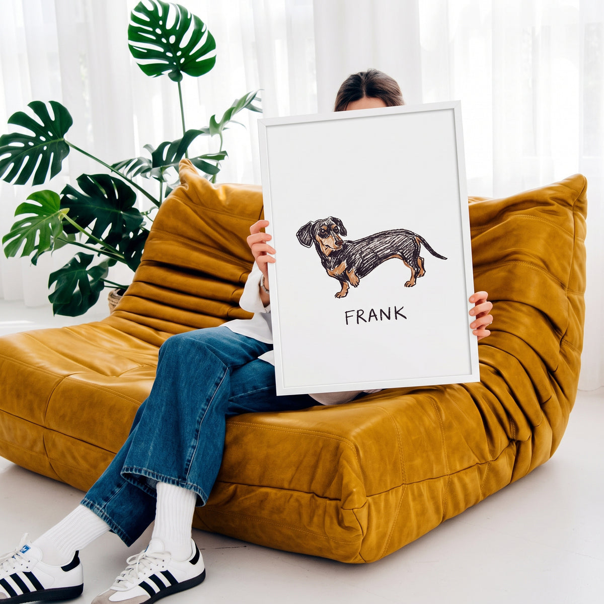 Crayon Doodle Pet Portrait