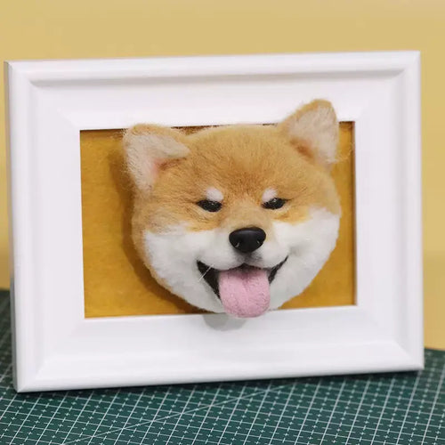 Handmade 3D Pet Face in Frame