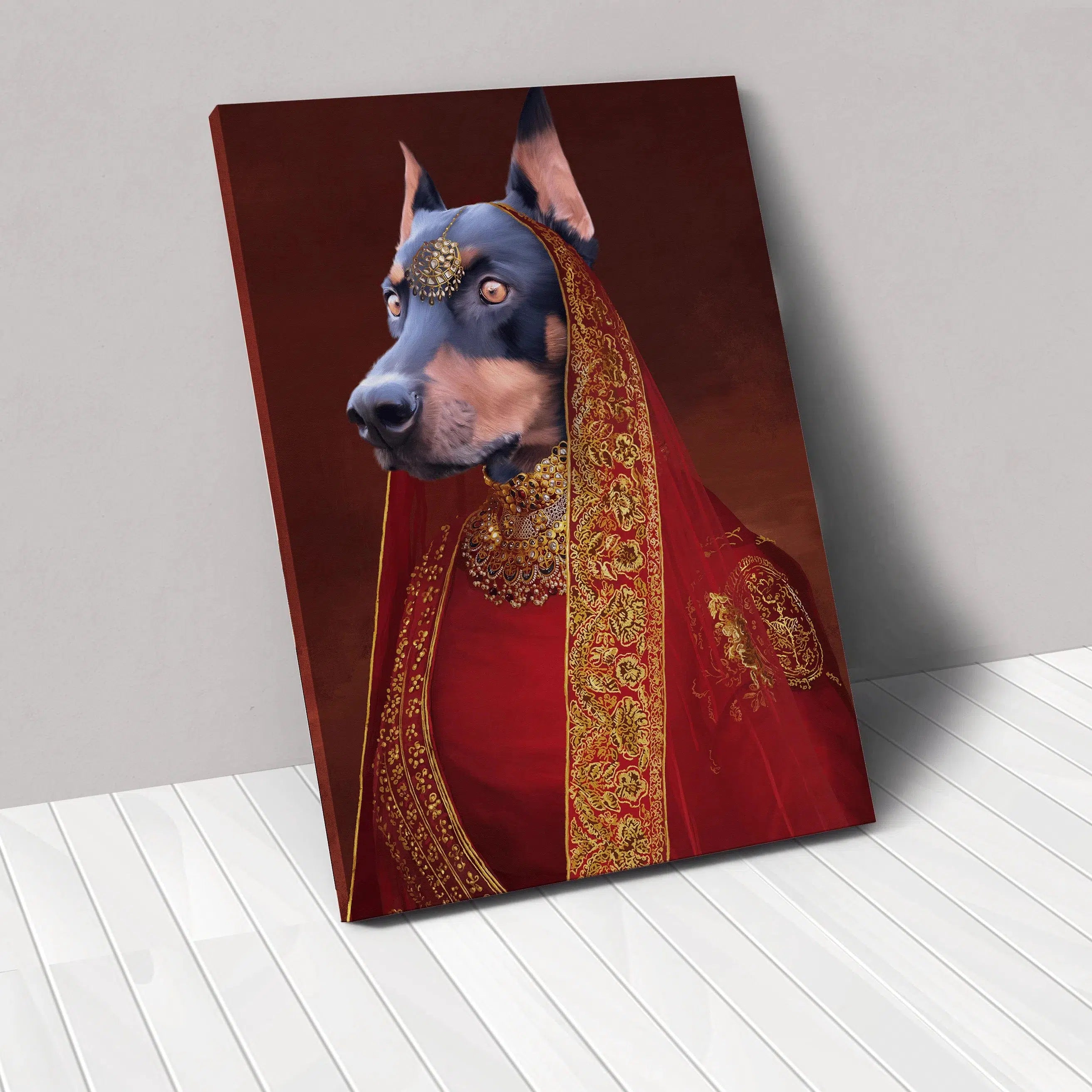 Crown and Paw - Canvas The Indian Rani - Custom Pet Canvas