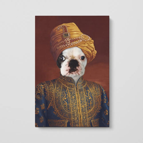 Crown and Paw - Canvas The Indian Raja - Custom Pet Canvas