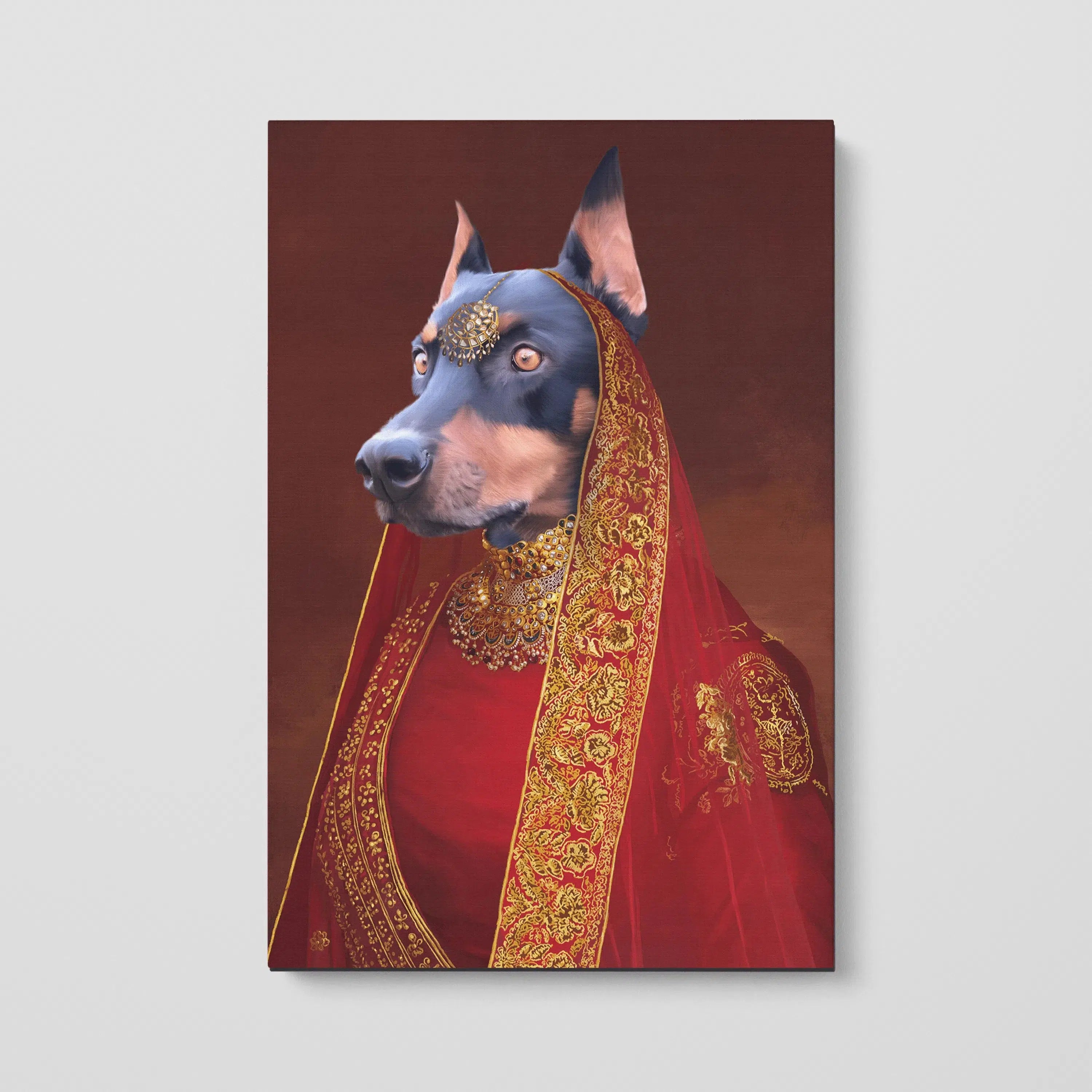 Crown and Paw - Canvas The Indian Rani - Custom Pet Canvas