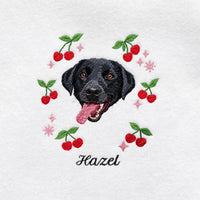 Custom Embroidered Pet Face Organic Cherry Sweatshirt
