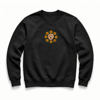 Custom Embroidered Pet Portrait Organic Sunflower Sweatshirt