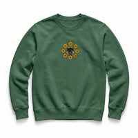 Custom Embroidered Pet Portrait Organic Sunflower Sweatshirt