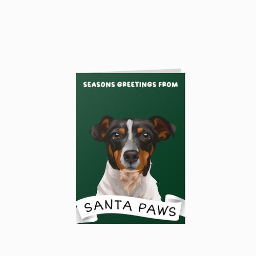 Seasons Greetings From Santa Paws - Custom Pet Christmas Cards