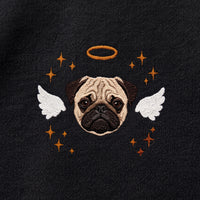 Custom Pet Memorial Sweatshirt with Embroidered Pet Portrait