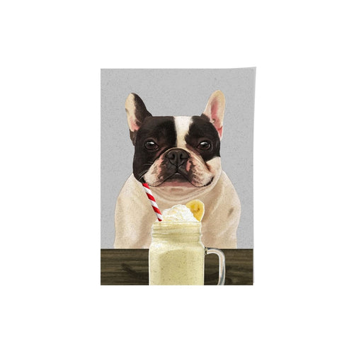 Crown and Paw - Framed Poster Custom Pet with Banana Shake Portrait - Framed Poster 8" x 10" / Unframed / Grey