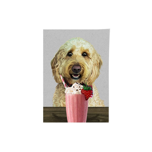 Crown and Paw - Framed Poster Custom Pet with Strawberry Shake Portrait - Framed Poster