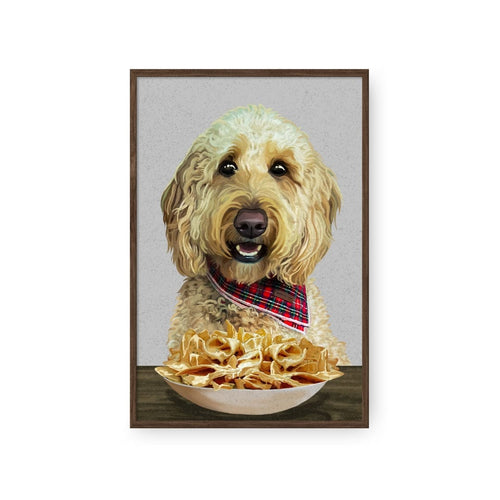 Crown and Paw - Framed Poster Custom Pet with Nachos Portrait - Framed Poster