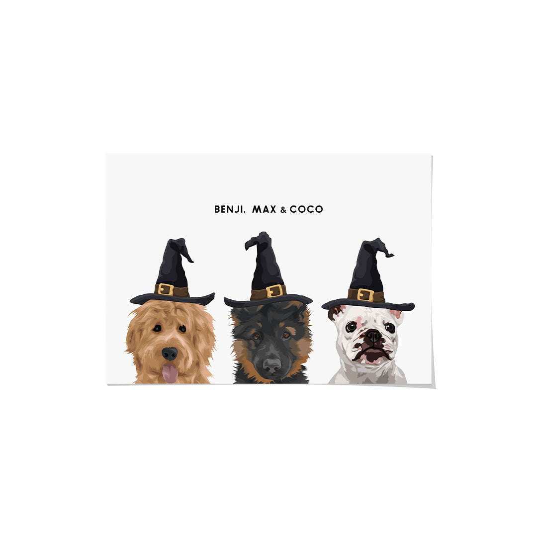 Halloween Pet Portrait - Three Pets