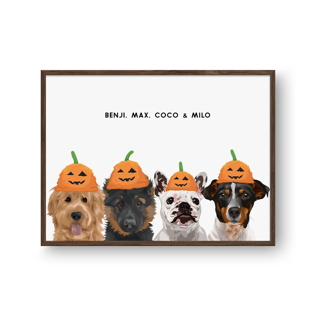 Halloween Pet Portrait - Four Pets