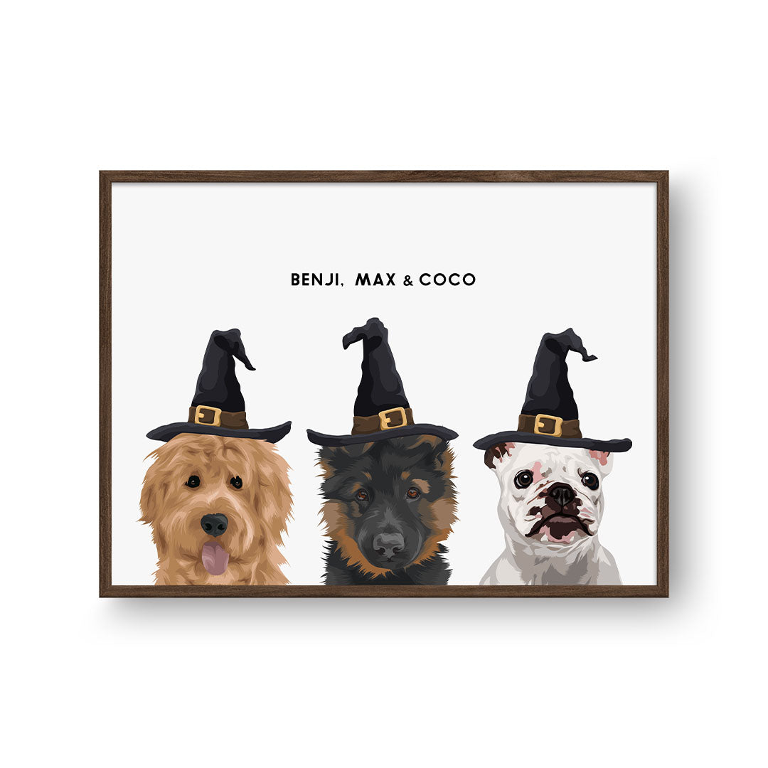 Halloween Pet Portrait - Three Pets