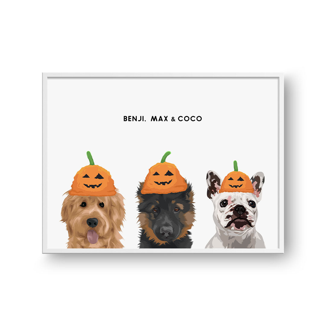 Halloween Pet Portrait - Three Pets