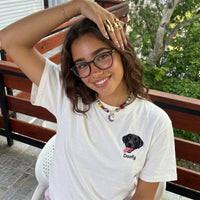 Custom Embroidered Pet Face Tee Shirt