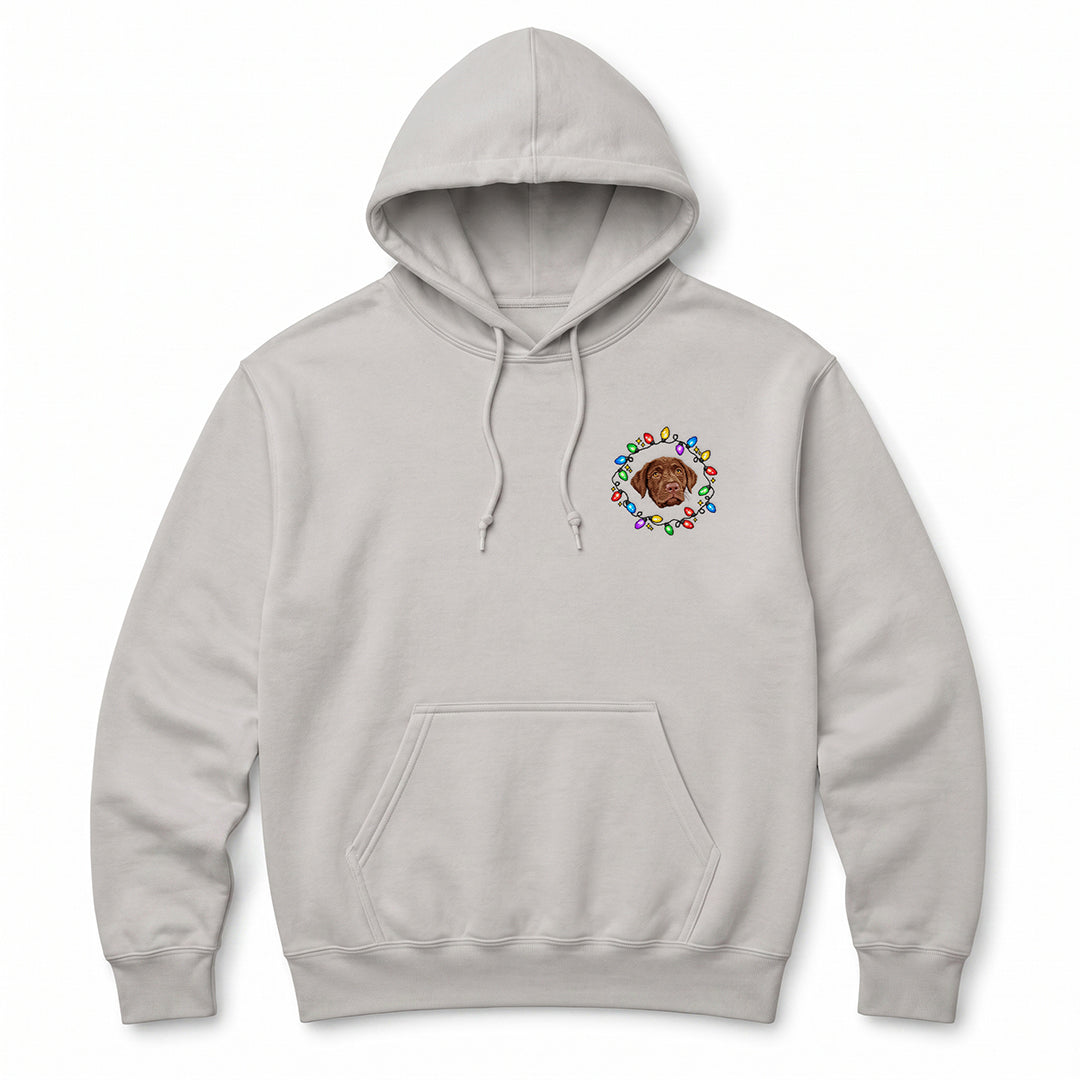 Custom Pet Face Fairy Lights Hoodie