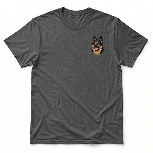 Custom Embroidered Pet Face Tee Shirt
