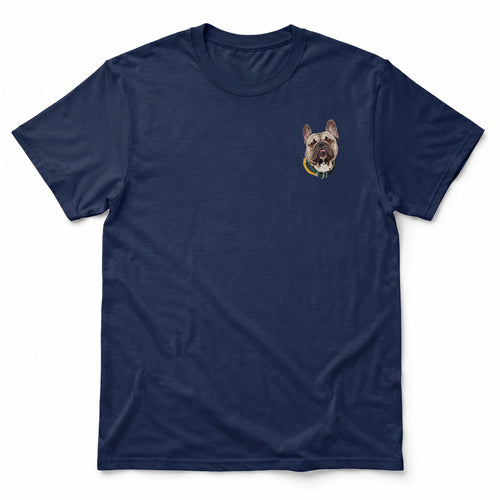 Custom Embroidered Pet Face Tee Shirt