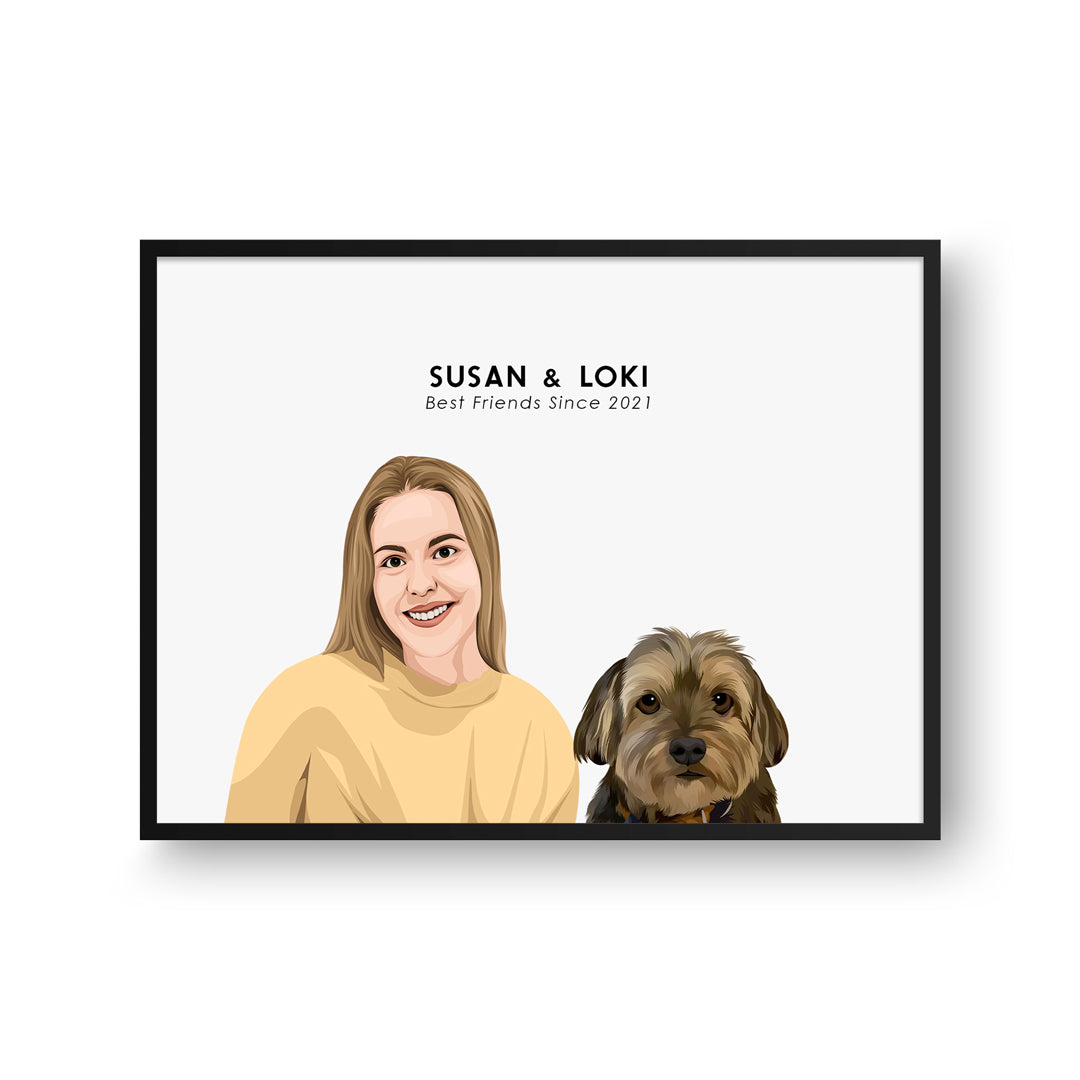 Mom and Pet Together - Modern Pet Owner Portrait