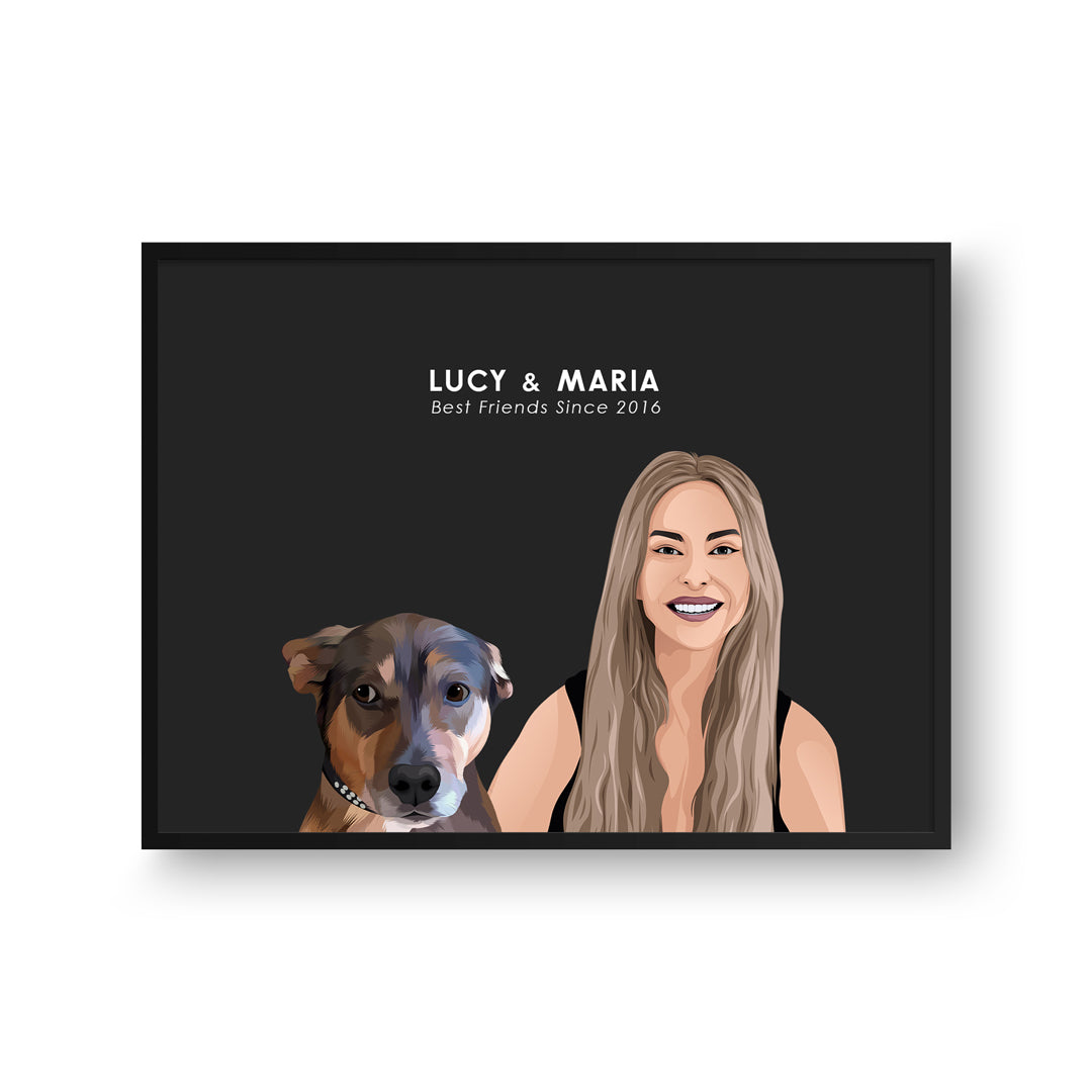 Mom and Pet Together - Modern Pet Owner Portrait