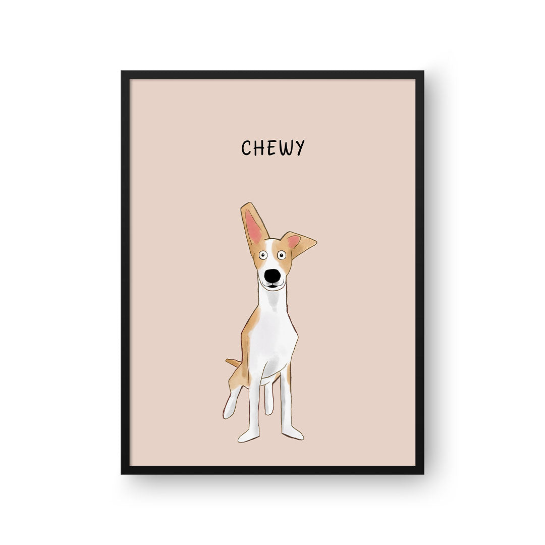 Funny Pet Cartoon Art Print - One Pet