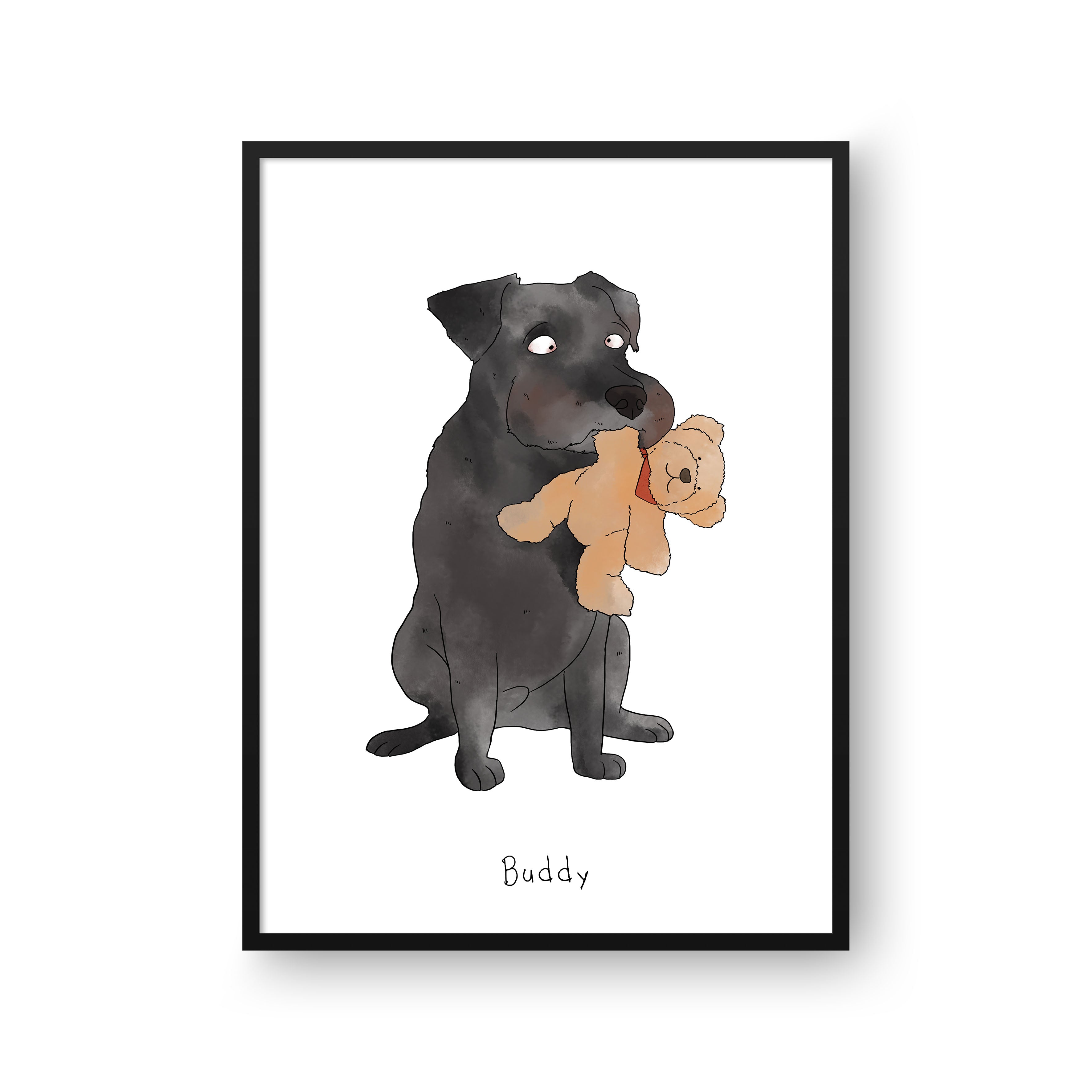 Ugly Pet Portrait - One Pet, Framed Poster