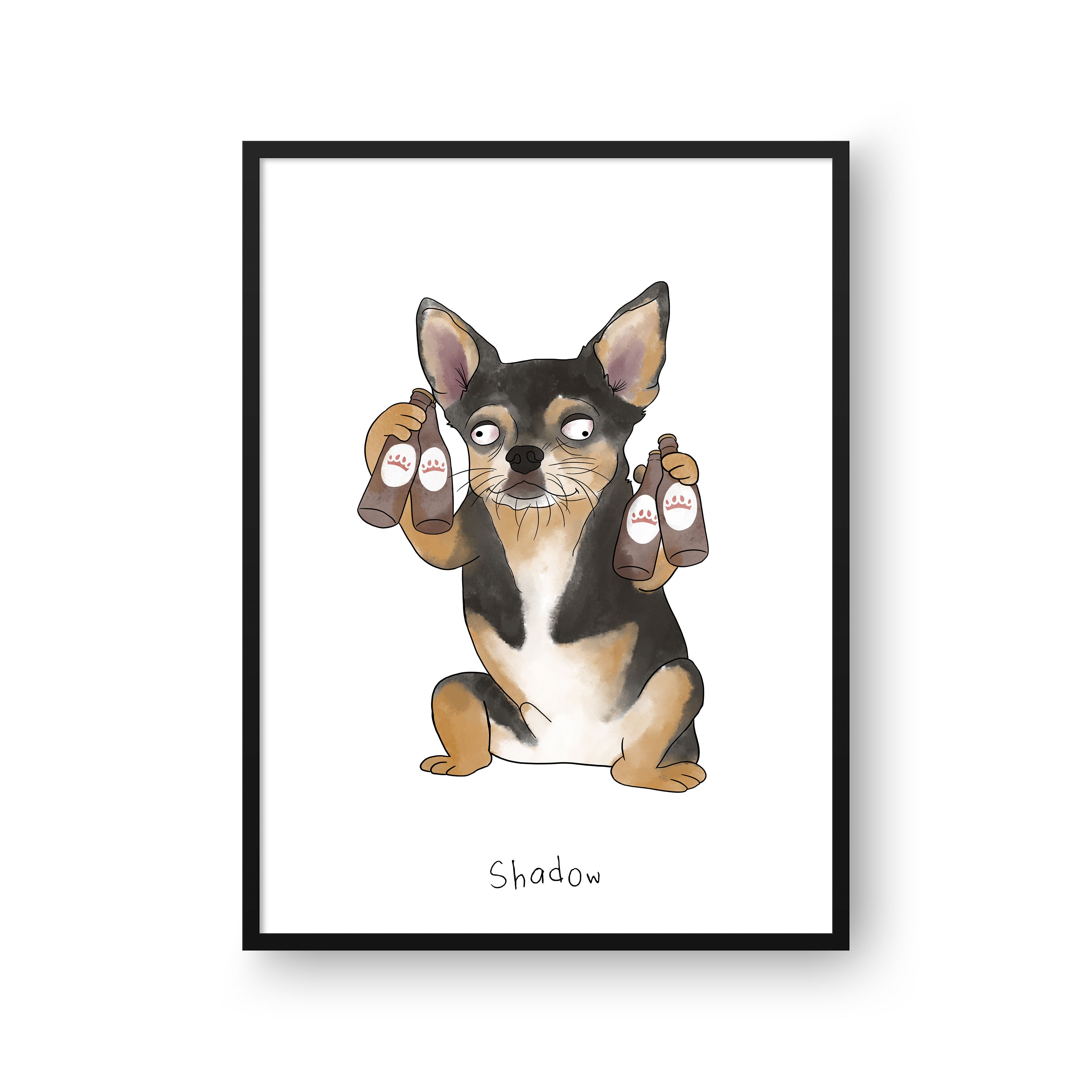 Ugly Pet Portrait - One Pet, Framed Poster