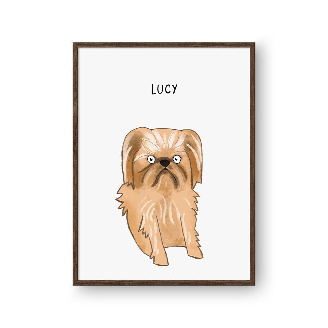 Funny Pet Cartoon Art Print - One Pet