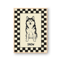 Checkered Pet Portrait