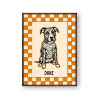 Checkered Pet Portrait