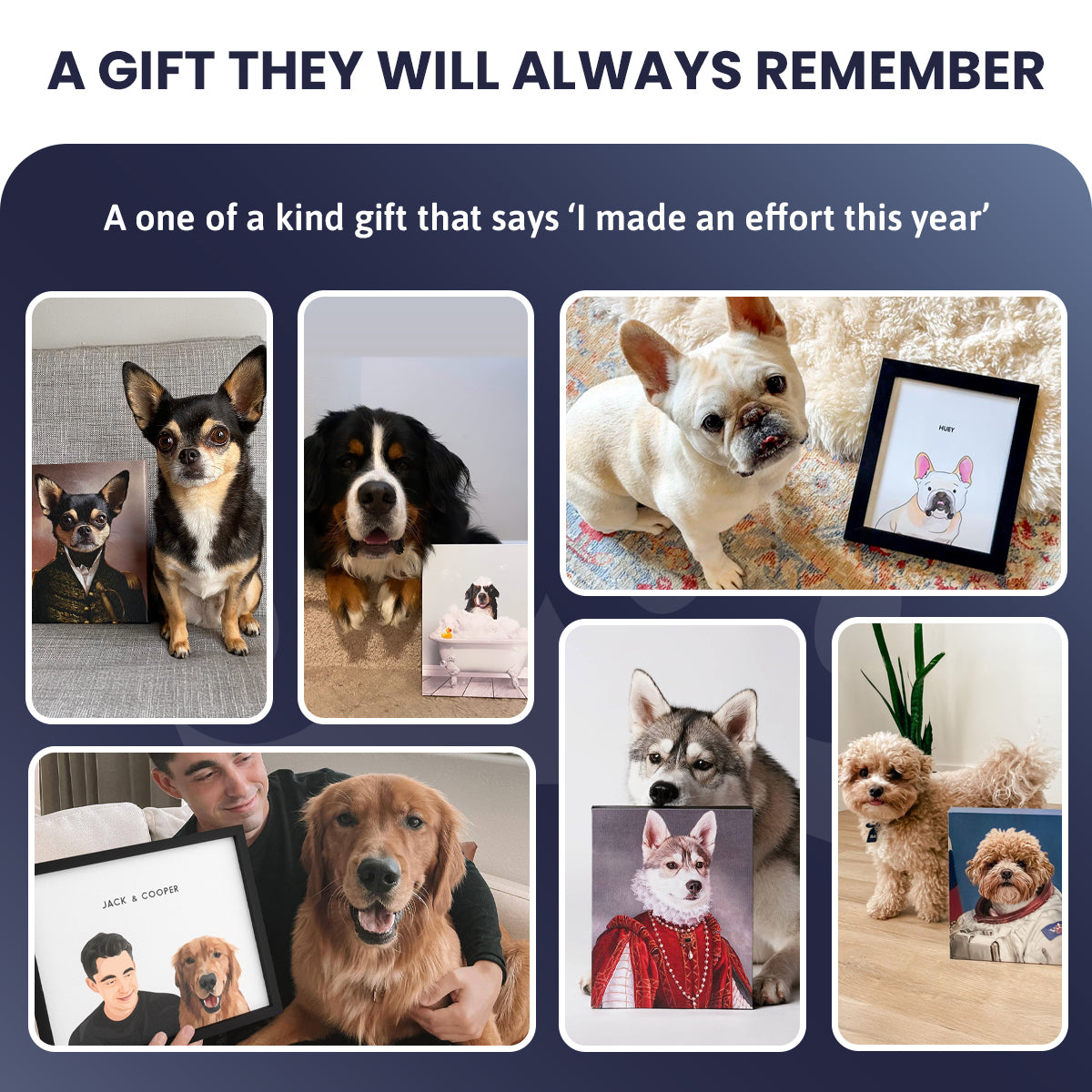 Modern Pet Portrait - Four Pets