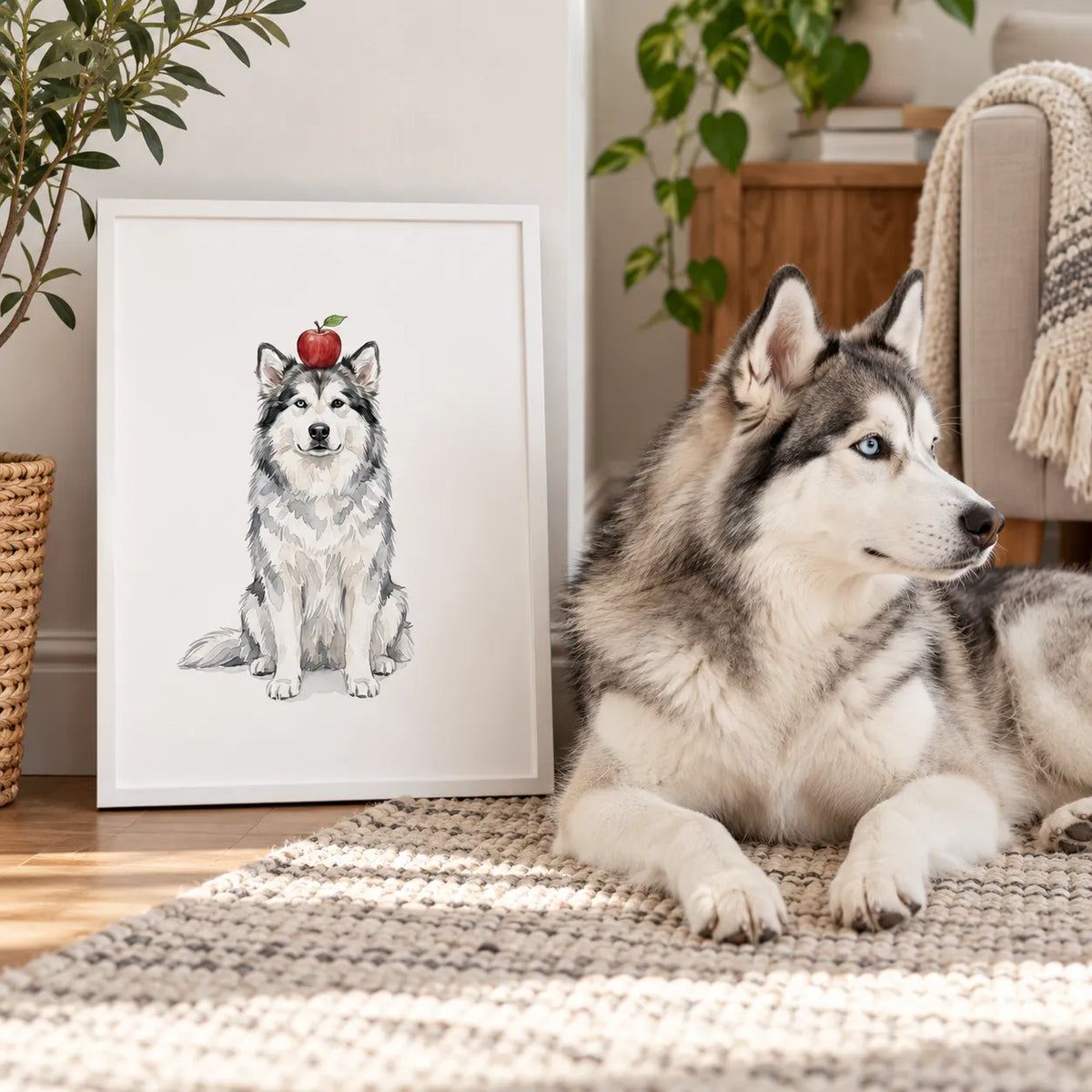 Balancing Apple Pet Portrait