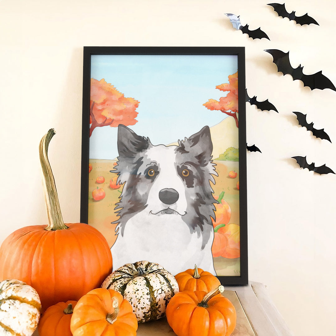 Halloween Watercolor Pet Portrait - One Pet