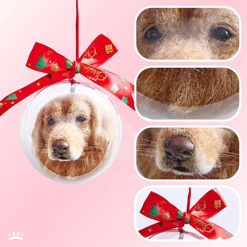 Handmade Pet Face Christmas Ornament