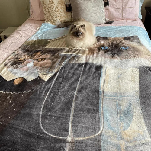Crown and Paw - Blanket The American Gothic - Custom Pet Blanket