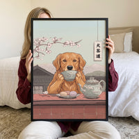 Drinking Tea Asian Style Pet Portrait