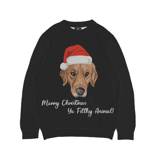 Merry Christmas Ya Filthy Animal Sweater - Custom Christmas Knitwear