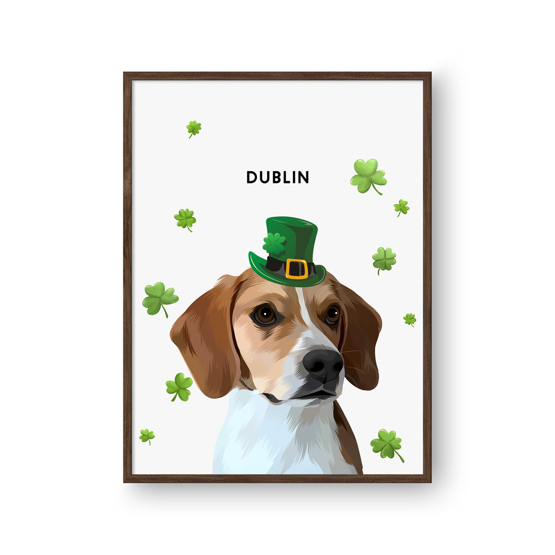 St Patrick's Day Pet Portrait - One Pet