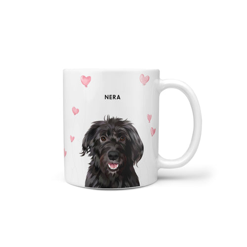 Valentines Pet Portrait Mug - One Pet