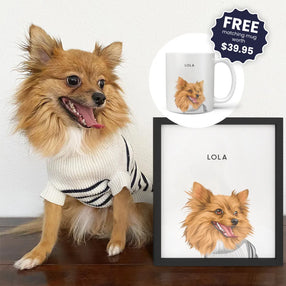 Modern Pet Portrait - One Pet